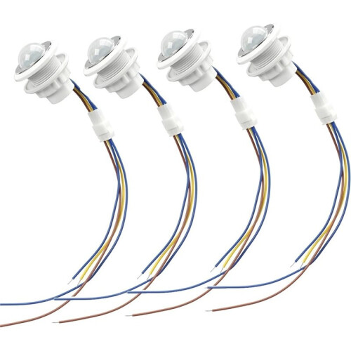 4 Pack PIR Motion Sensor Light ,AC 110-240V Adjustable LUX Light Sensitivity &  Delay, for LED Strip Lights