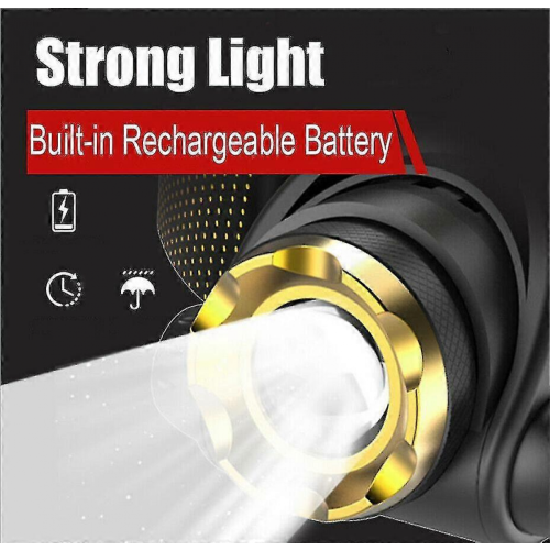 Linterna frontal LED recargable de 990000 lm con zoom. 1