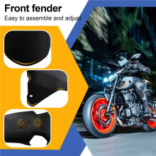 2X Motorcycle Front Wheel Mudguard Mudflap Mud Guard Cover Fit for MT-07 MT07 2018-2023 Black