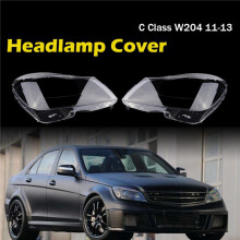 2 Pcs Headlight Clear Lens Lampshade Cover Fit for - C-Class W204 C180 C200 C260 2011-2013, Right & Left