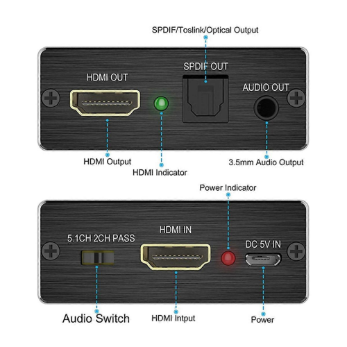 Convertitore audio compatibile con HDMI, estrattore audio SPDIF 2