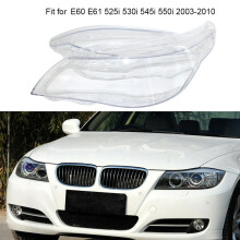 2 Pcs Car Headlight Lens Cover Front Light Lamp for 5 Series E60/E61 03 -10, Left & Right
