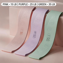 Bandas de resistencia para mujeres, bandas de ejercicio con diseño antideslizante para caderas y glúteos, 3 niveles de fuerza