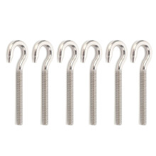 6Pcs Eye Screw 304 Stainless Steel Open Bolt Hook Eyelet Threaded Screws Hardware