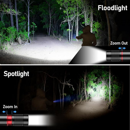 Flashlight Rechargeable, High Lumens Flashlight, LED - Zoomable, Adjustable Brightness, Long Lasting for Camping, Outdoors an 2