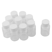 100 szt. butelek wielokrotnego użytku 15 ml, plastikowe butelki PET z przezroczystym zamknięciem i zakrętką