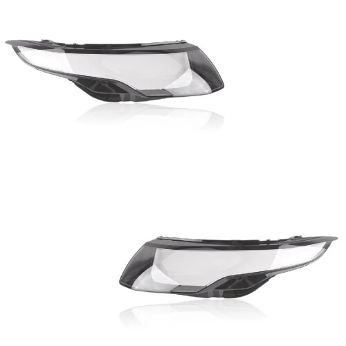 2PCS Car Front Headlight Lamp Lens Shell Cover Replacement for   Evoque 2012-2015, Left & Right 1
