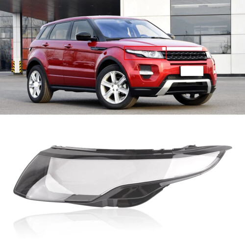 2PCS Car Front Headlight Lamp Lens Shell Cover Replacement for   Evoque 2012-2015, Left & Right 2