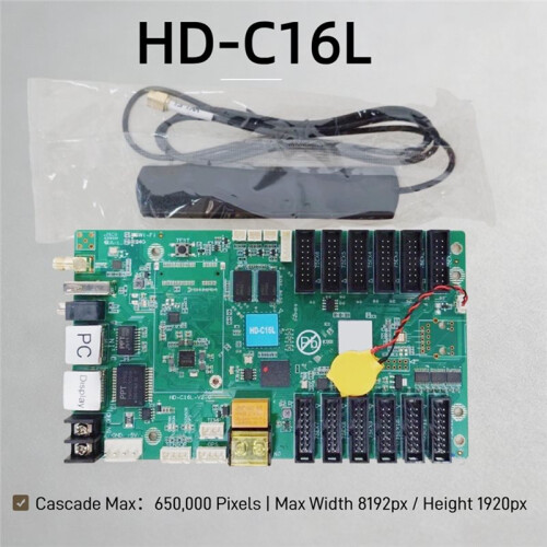 HD-C16L Asynchronous Control System with 12xHUB75E Interfaces LED Multimedia Playback Card for Full Color LED Display 2