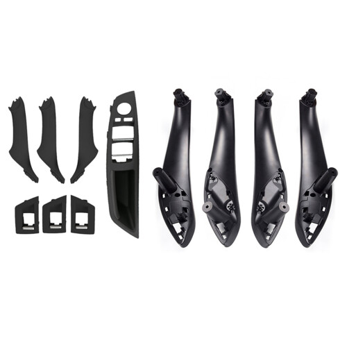 2 Set Car Accessories: 1 Set Car Window Lift  Armrest Panel & 1 Set Doors Panel Handle Pull Trim Cover 1