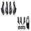 2 Set Car Accessories: 1 Set Car Window Lift  Armrest Panel & 1 Set Doors Panel Handle Pull Trim Cover 3