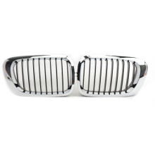Car Front Kidney Grille Grill Chrome Black for 3 Series E46 Coupe 2Dr 1999-2003 51138208683, 51138208684