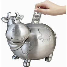 Tirelire incassable en alliage pour enfants - Tirelire en forme de vache | Cadeau d'anniversaire idéal pour enfants et adultes, un bel