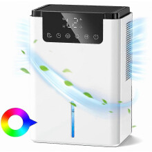 Déshumidificateur électrique pour pièces jusqu'à 2,2 litres, fonctionnement silencieux avec mode dégivrage et fonction de déshumidifica