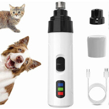 Heusom Silent Nail Grinder - USB Rechargeable with 3 Ports & Dual Speed