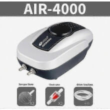 Pond Air Pump Aerator Kit For Koi Ponds Up To 1000 Gallons With Double Outlet Airline Tubing And Air Stones