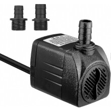 Pompa sommergibile per acqua con potenza di 25 W, portata di 1500 l/h e cavo da 1,5 m, 2 ugelli - Pompa marca Yalo