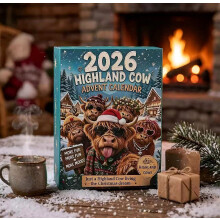 Ημερολόγιο Advent με αγελάδες Highland για τα Χριστούγεννα 2026, Σετ τυφλών κουτιών