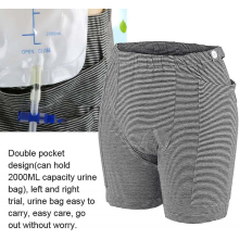 Spodnie na mocz, bielizna dla osób nietrzymających moczu, podwójna kieszeń, do worka na mocz 2000 ml, spodnie na mocz dla pa