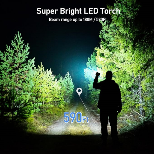 Επαναφορτιζόμενος φακός, φακός υψηλών φωτεινών ενδείξεων, LED - με δυνατ 1