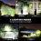 Φακοί Led 90.000 Lumen Υψηλής φωτεινότητας, επαναφορτιζόμενοι φακοί χειρός, 2 τ 3