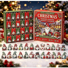 Calendrier de l'Avent 2026 avec peinture diamant, calendrier de compte à rebours et 24 décorations de gnomes, kit de loisirs créatifs d