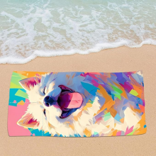 Toalla de playa multifuncional plegable 2 en 1, toallas de playa personalizadas con bolsa integrada para almacenamiento, mant