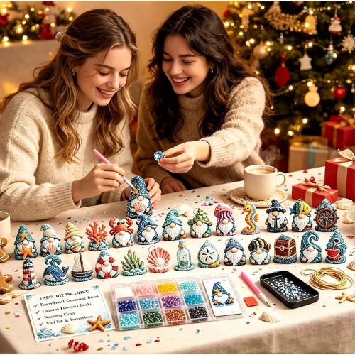 Χριστουγεννιάτικο Ημερολόγιο Advent με Ζωγραφική με Διαμάντια 2026 με Gnome | 24 Ημ 2
