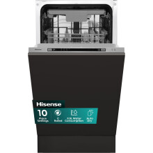 Hisense HV523C15UK Dishwasher Slimline 45cm 10 Place Black C