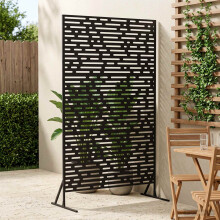 vidaXL Sichtschutz 100 x 50 x 180 cm Stahl Schwarz