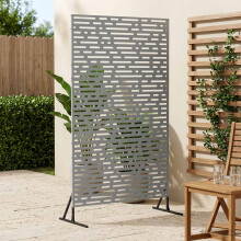 vidaXL Sichtschutz 100 x 50 x 180 cm Verzinkter Stahl Silber
