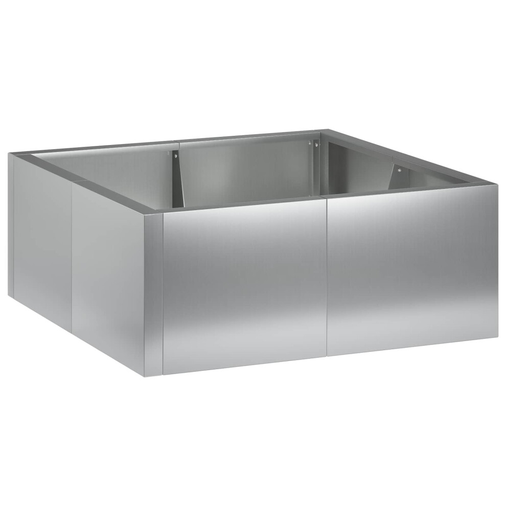 Vidaxl Grau Stützmauer 4 Stk. 100 X 100 X 50 Cm Verzinkter Stahl Silber - Image 3
