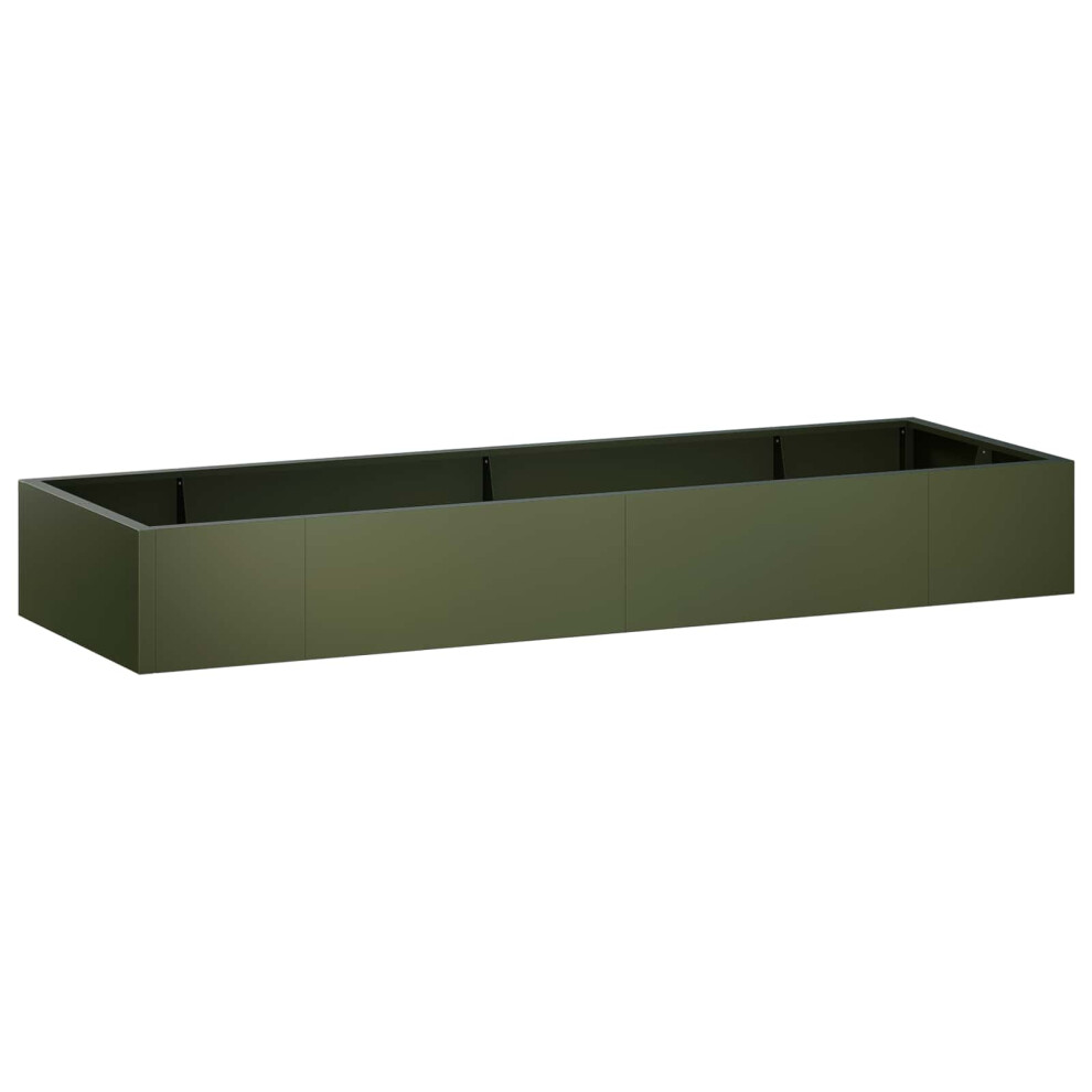 Vidaxl Olivgrün Stützmauer 8 Stk. 300 X 100 X 30 Cm Stahl - Image 3