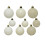 30 Wool White Baubles Shatterproof Christmas 9