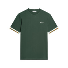 (XL, Bottle Green) Ben Sherman Mens Textured Tipped Short Sleeve T-Shirt