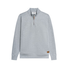 (M, Light Grey) Ben Sherman Mens Track Top Half-Zip Sweater