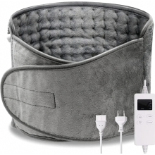 Electric Heating Pad for Abdomen and Back, Heating Belt with 6 Heat Settings and Auto Shut-Off, Adjustable Warmth Belt with Adjustable Str