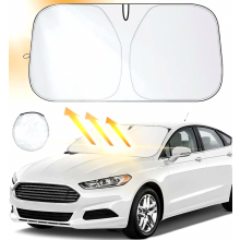 Faltbarer Sonnenschutz für die Frontscheibe des Autos, UV-Schutz, einfache Aufbewahrung, für Kompaktfahrzeuge, 137 x 70 cm