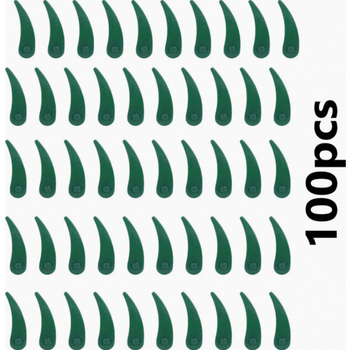 100 Pack Plastic Replacement Blades for Grass Trimmer, Durable Cutting Inserts for Lawn Trimmers, Compatible with Bosch Durablade Art 23 1