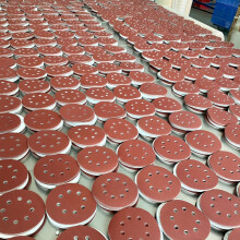 10 Pcs 125 mm Red Wood Sandpaper for Random Orbital Sander, 180 Grit Smooth Finishing Sheets