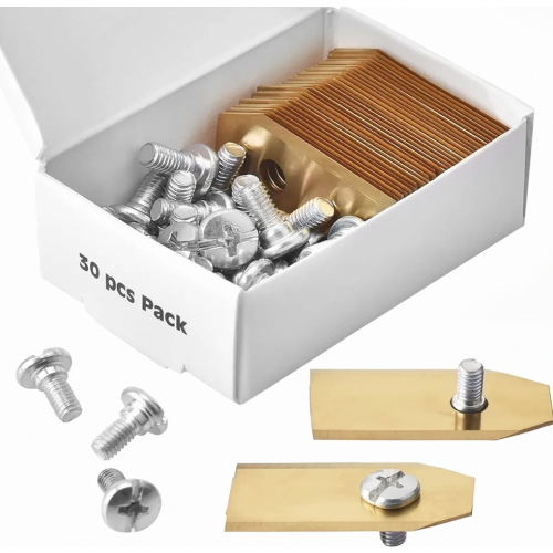 30 Pack Titanium Replacement Blades for Robotic Lawn Mowers, with 30 Screws for Easy Installation
