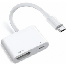 USB-C–HDMI-sovitin, 4K @ 60 Hz ja 100 W:n PD-pikalataus [MFi-], yhteensopiva iPhone 17:n, 16:n ja 15 Pro Maxin, MacBookin, iPad Pron ja muiden kanss