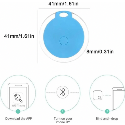 Αδιάβροχο και φορητό μίνι Bluetooth GPS tracker 4 τεμαχίων για αποσκευές 1