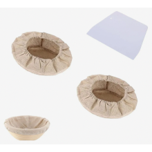 2x Bakkerslinnen - 25 cm linnen doek voor het bakken van brood met deegschraper, - Bakkerslinnen voor rijsmanden - Deegdoek - Inzetstuk voor broodmand