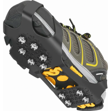 Lightweight Ice and Snow Grip Cleats, Slip-On Stretch Shoe and Boot Traction Spikes, Size M for 35-42 Shoes