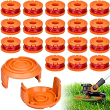 Set di 20 bobine di ricambio per tagliaerba. Compatibile con tutti i tagliaerba da 20 V, Ø 1,65 mm, lunghezza 3 m. Contiene 18 pezzi di filo per tagl