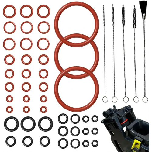 45 Piece Sealing Ring Set for Automatic Coffee Machine Brew Group Replacement, Durable Silicone Gaskets for Repairs