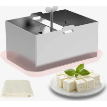 Prensa de tofu de acero inoxidable con tela de queso y bandeja recogegotas, para tofu firme casero, paneer y queso, apta para lavavajillas.