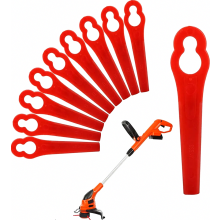 Set van 100 vervangende messen, grastrimmermessen, kunststof vervangende messen, grastrimmeraccessoires voor kunststof messen, snoerloze grastrimmers