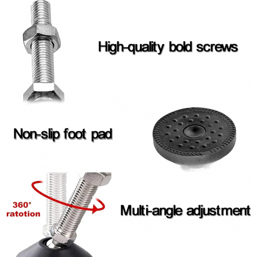 4 τεμάχια ρυθμιζόμενων ποδιών M10 x 40 mm, βίδα ρύθμισης M10, πόδια ε 2